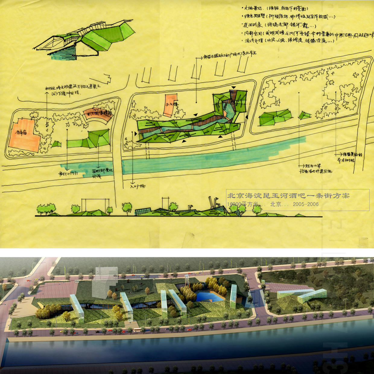 Kunyu River Bar Street Sketch